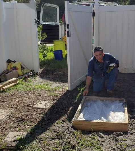 Brick laying for Septic