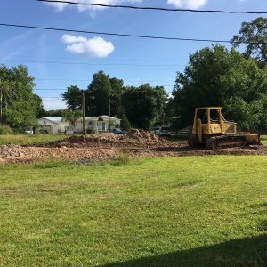 Equipment use to level out the soil.