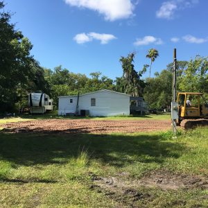 Area for mobile home ready.